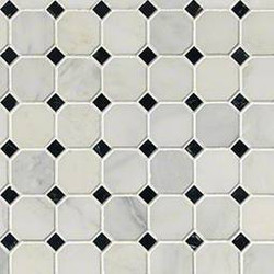 MSI Arabescato Carrara 2" Octagon Honed Mosaic